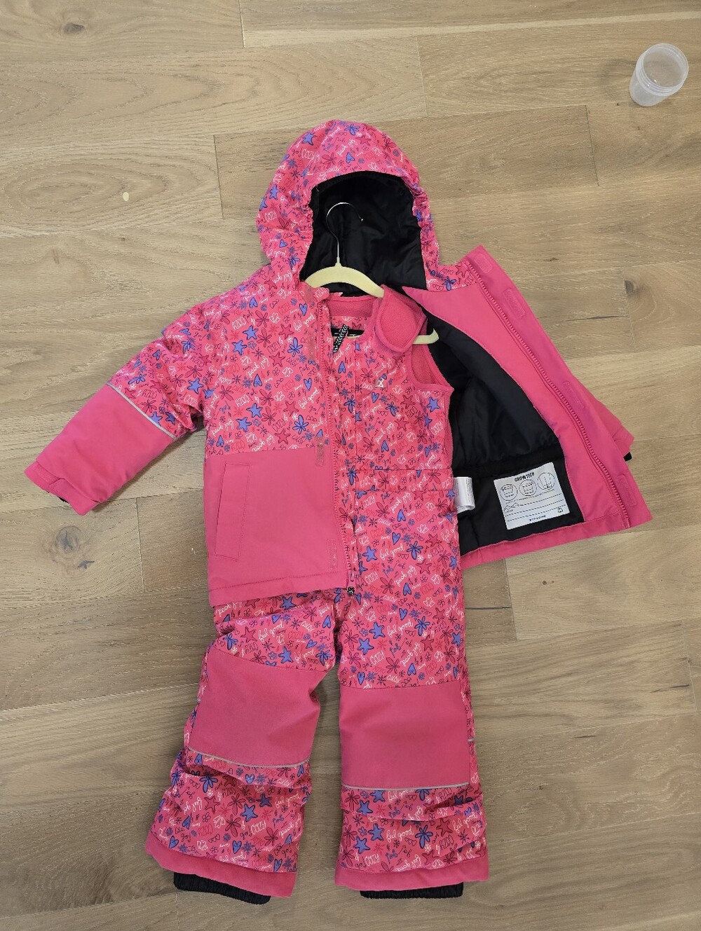Ripzone Girls 3T Pink Floral Waterproof Ski Jacket & Snow Pants Set